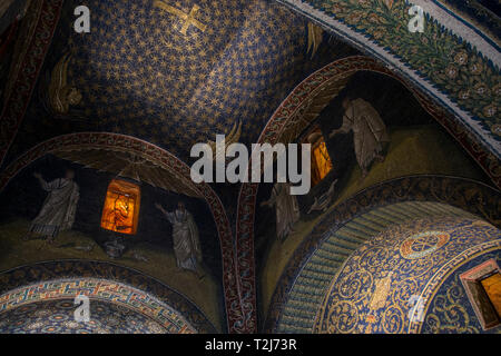 Ravenna, Italy. Mausoleum of Galla Placidia interior Stock Photo