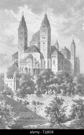 GERMANY. Speyer. The Cathedral c1893 old antique vintage print picture Stock Photo