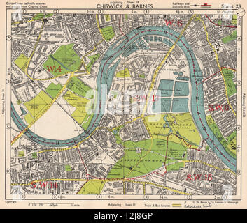 SW LONDON. Chiswick Barnes Castlenau Fulham Hammersmith Mortlake.BACON ...