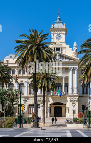 Town hall, Malaga, Andalusia, Spain Stock Photo