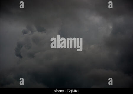 storm clouds background forming cotton ball shape Stock Photo