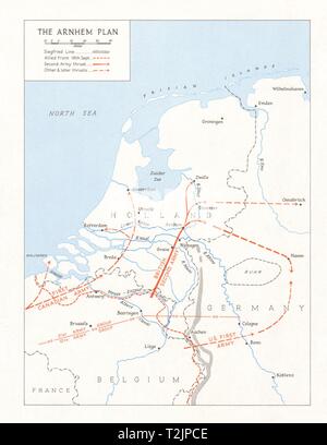 Map of the Battle of Arnhem September 1944 Stock Photo - Alamy