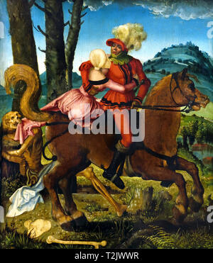 The Knight, The Young Girl and Death 1498 15th Century Hans Baldung Grien 1484-1545 German Germany Stock Photo