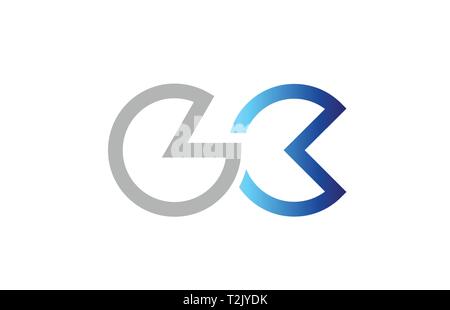 blue grey alphabet letter GC G C logo combination design suitable for a ...