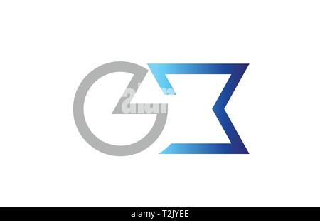 blue grey alphabet letter GX G X logo combination design suitable for a ...