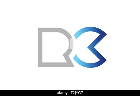 grey blue alphabet letter rc r c logo 3d design suitable for a company ...