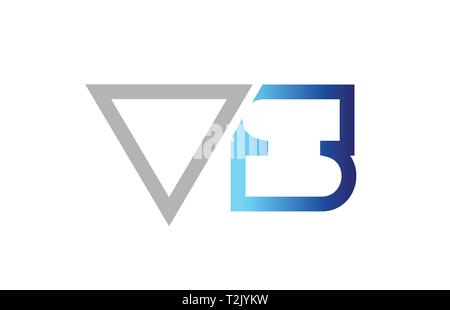 grey blue alphabet letter vs v s logo 3d design suitable for a company ...
