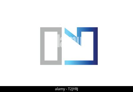 combination letter he h e in grey blue color alphabet logo icon design ...