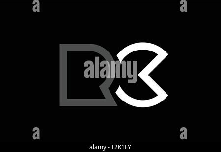RC black and white combination alphabet bold letter logo with dots ...