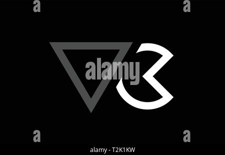 VC black and white combination alphabet bold letter logo with dots ...