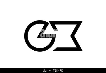 black and white alphabet letter gx g x logo icon design for a company ...
