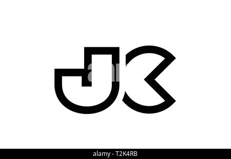 black and white alphabet letter jc j c logo combination design suitable ...