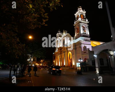 SALTA,AR - CIRCA OCT 2018 - Catedral in the center of Salta, Argentina. Stock Photo