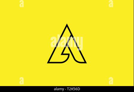 yellow black line alphabet letter Z logo icon for a company business or ...