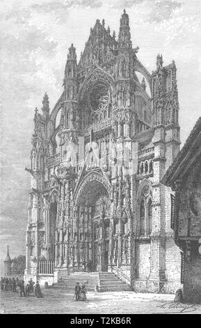 OISE. Beauvais Cathedral c1878 old antique vintage print picture Stock Photo