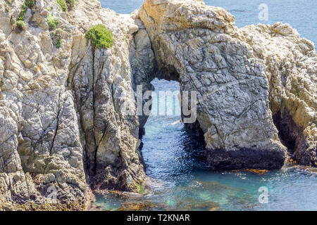 Sea Arch at Point Lobos Natural State Reserve. Stock Photo
