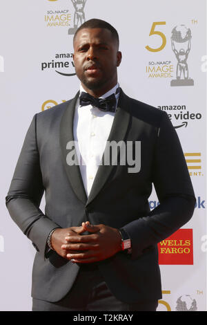 LOS ANGELES - MAR 30: Winston Duke, sister at the 50th NAACP Image ...