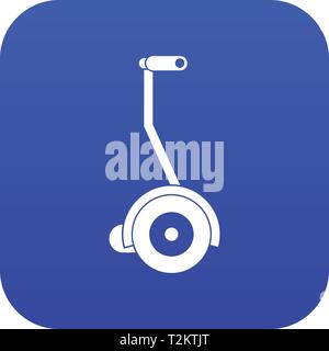 Electrical self balancing scooter icon digital blue for any design isolated on white vector illustration Stock Vector