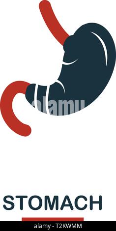 Stomach icon. Creative design from healthcare icons collection. Two color Stomach icon for web design, apps, software, print usage. Stock Vector