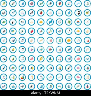 100 personal development icons set in isometric 3d style for any design vector illustration Stock Vector