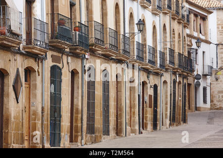 Traditional street with stone facades in andalucia. Ubeda, Spain Stock Photo