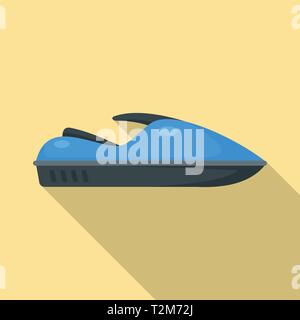 Water jet ski icon. Flat illustration of water jet ski vector icon for web design Stock Vector