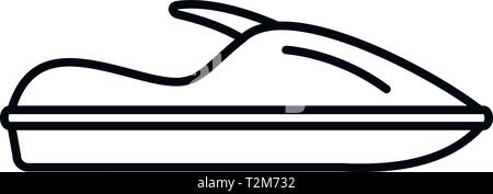 Water jet ski icon. Outline water jet ski vector icon for web design isolated on white background Stock Vector