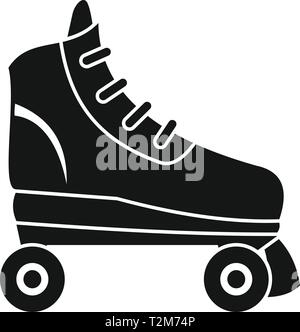 Nostalgic roller skates icon. Simple illustration of nostalgic roller skates vector icon for web design isolated on white background Stock Vector