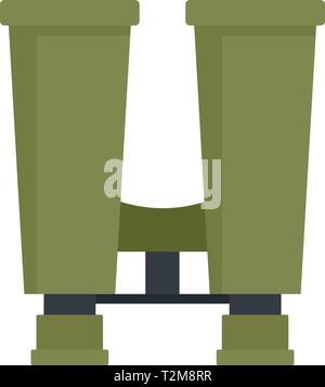 Binoculars icon, flat style Stock Vector