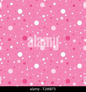 Spots background - pink polka circle background. Vector graphics. Stock Vector