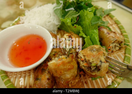 Spring rolls in Vietnam Stock Photo