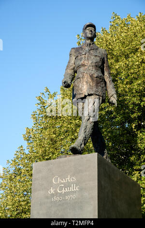 The Charles de Gaulle monument in Warsaw, Poland. Stock Photo
