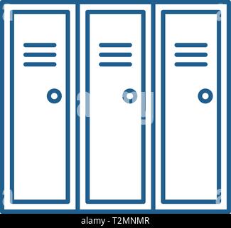 Sports wardrobe line concept icon. Sports wardrobe flat  vector website sign, outline symbol, illustration. Stock Vector