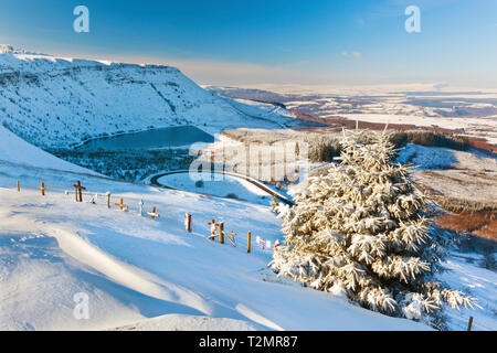 Llyn Fawr, Craig y Llyn, Rhigos, Rhondda Cynon Taf, Mid Glamorgan, South Wales, UK Stock Photo