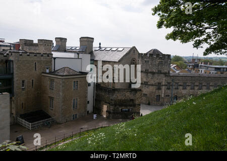 Oxford Castle and prison is located in the centre of Oxford, Britain  The 12th or early 13th century medieval built castle was destroyed during the En Stock Photo