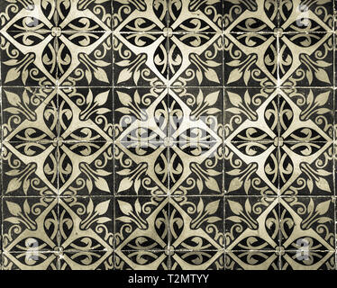 vintage ceramic tiles background, perfect colorful pattern Stock Photo