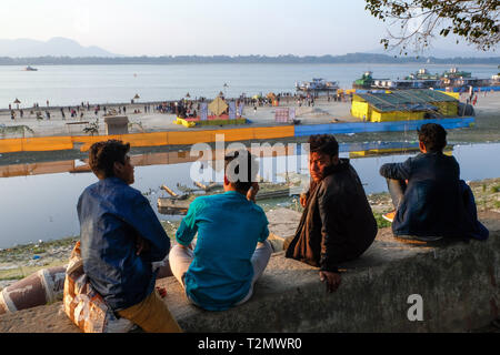 Riverside of the Brahmaputra in Guwahati, Assam, India Stock Photo