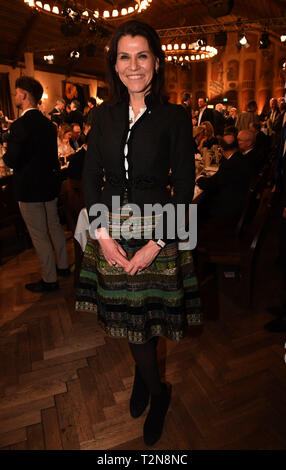 03 April 2019, Bavaria, München: The politician and doctor Marion Kiechle poses at the Maibock tapping in the Hofbräuhaus. Photo: Felix Hörhager/dpa Stock Photo