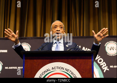 Rev. Al Sharpton, NAN Founder, at the National Action Network (NAN) convention in New York City. Stock Photo