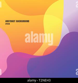 Abstract liquid or fluid creative templates with dynamic waves bright background. Vector illustration Stock Vector