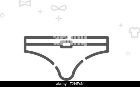 Swimming trunks linear icon. Thin line illustration. Sport shorts ...