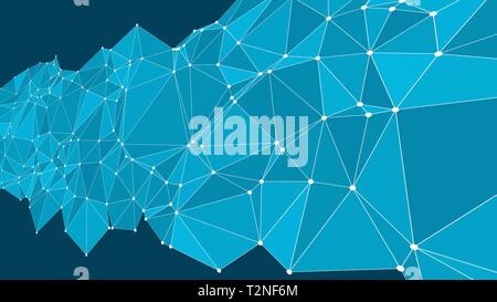 Technology creative abstract backgrounds, vector triangle shapes in 3d view Stock Vector