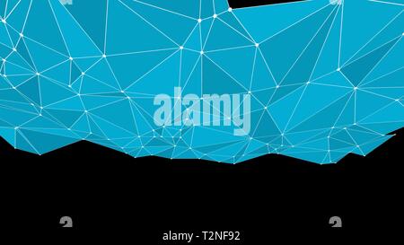 Connected triangles shapes vector technology conception Stock Vector