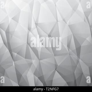 Abstract 3d gray vector background made from triangles Stock Vector
