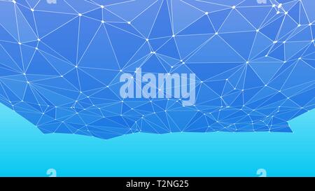 Triangular low poly abstract shapes connected vector concept Stock Vector