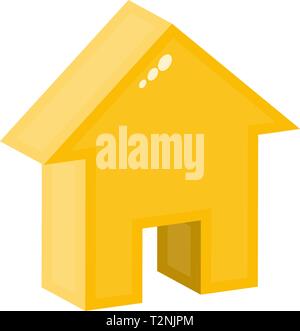 House isometric flat vector icon, building symbol, home vector illustration Stock Vector