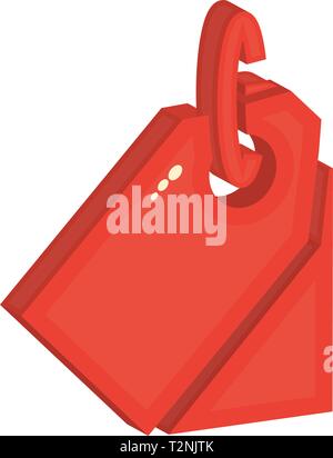 Price tag isometric vector flat icon, trade symbol Stock Vector