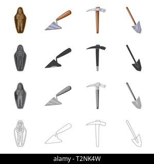 mummy,tool,pickaxe,shovel,ancient,trowel,pick,Egypt,dig,afterlife,repair,construction,sarcophagus,search,equipment,pharaoh,layer,find,antiquity,masonry,metal,artifact,brick,treasure,bandage,cement,axe,culture,chisel,land,story,items,museum,attributes,archaeology,historical,research,excavation,discovery,working,set,vector,icon,illustration,isolated,collection,design,element,graphic,sign Vector Vectors , Stock Vector