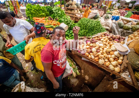 Produce for sale , Kimironko Market , Kigali Rwanda Stock Photo