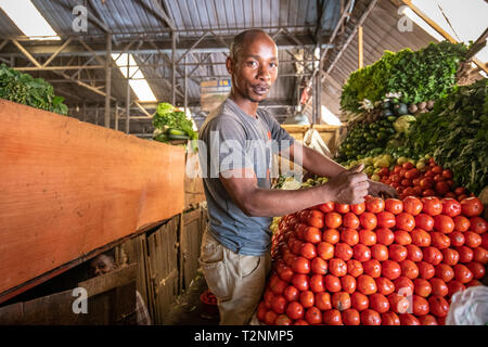 Fresh produce for sale , Kimironko Market , Kigali Rwanda Stock Photo